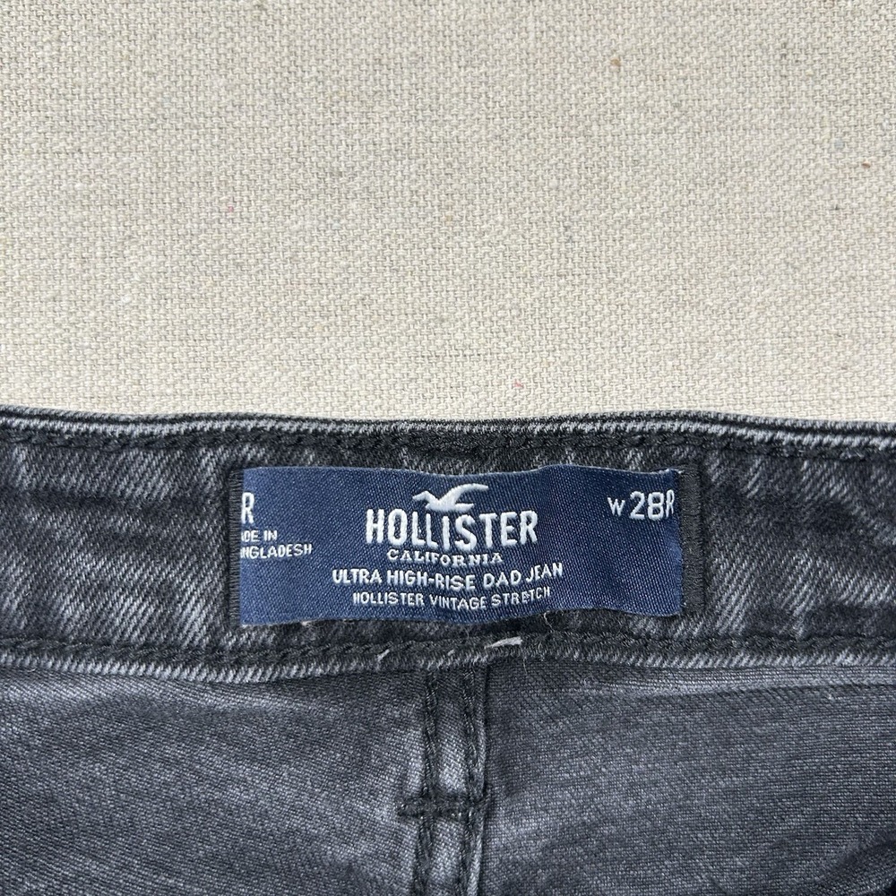 Hollister Jeans Womens 6 Ultra High-Rise Dad 27x30 Skater Grunge Black - Picture 4 of 12